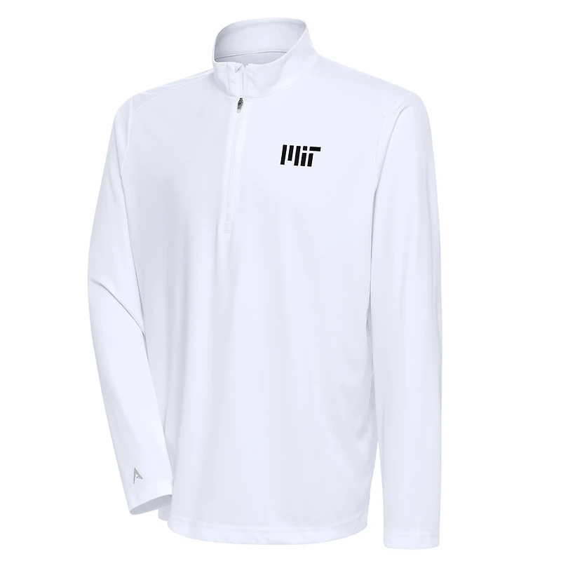 Men's Antigua  White MIT Engineers Tribute Quarter-Zip Pullover Top