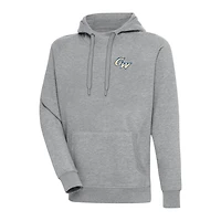 Men's Antigua  Heather Gray George Washington University Victory Pullover Hoodie