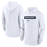 Men's Nike White Penn State Nittany Lions 2024 Sideline Hoodie Performance Long Sleeve T-Shirt