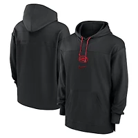 Men's Nike Black Georgia Bulldogs 2024 Sideline Jersey Performance Pullover Hoodie