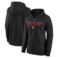 Women's Fanatics  Black Chicago Blackhawks Authentic Pro Core Primary Fleece Pullover Hoodie