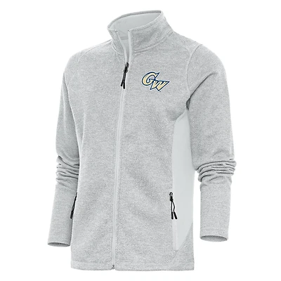 Women's Antigua  Gray George Washington University Full-Zip Course Jacket
