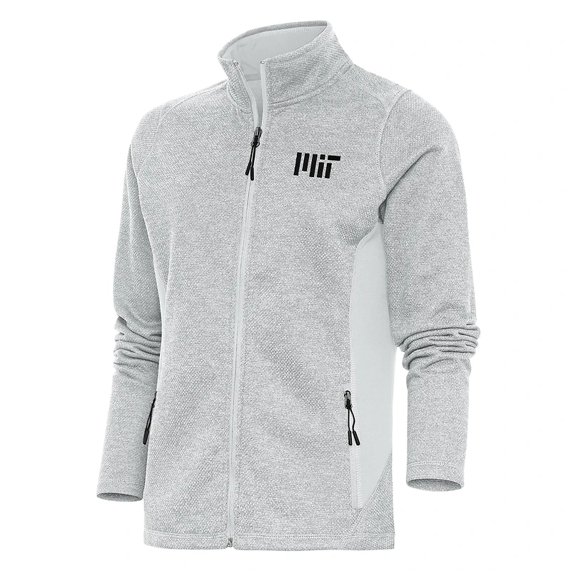 Women's Antigua  Gray MIT Engineers Full-Zip Course Jacket