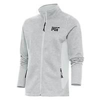 Women's Antigua  Gray MIT Engineers Full-Zip Course Jacket