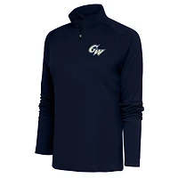 Women's Antigua  Navy George Washington University Tribute Quarter-Zip Pullover Top