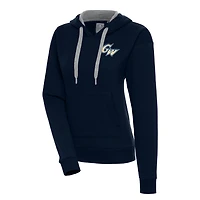 Women's Antigua  Navy George Washington University Victory Pullover Hoodie