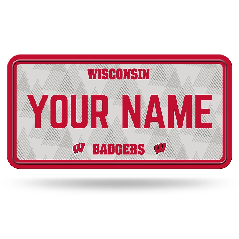 Wisconsin Badgers 6" x 12" Personalized License Plate