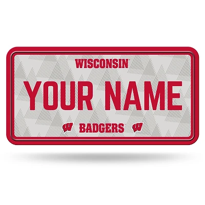 Wisconsin Badgers 6" x 12" Personalized License Plate