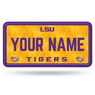 LSU Tigers 6" x 12" Personalized License Plate