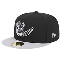 Men's New Era Black Binghamton Rumble Ponies Theme Night Creatures 59FIFTY Fitted Hat