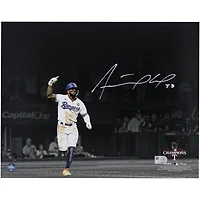 Adolis Garcia Texas Rangers Autographed 2023 World Series Champions 11" x 14" Hitting Spotlight Photograph