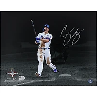 Corey Seager Texas Rangers Autographed 2023 World Series Champions 11" x 14" Hitting Spotlight Photograph