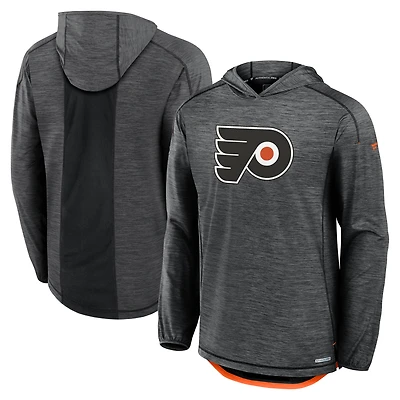 Men's Fanatics  Black Philadelphia Flyers Authentic Pro Rink Lightweight Pullover Hoodie