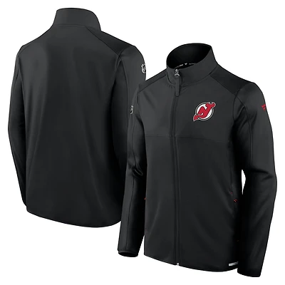 Men's Fanatics  Black New Jersey Devils Authentic Pro Rink Fleece Full-Zip Jacket