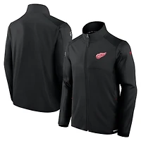 Men's Fanatics  Black Detroit Red Wings Authentic Pro Rink Fleece Full-Zip Jacket