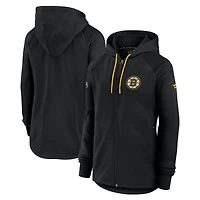 Women's Fanatics  Black Boston Bruins Authentic Pro Rink Fleece Full-Zip Jacket