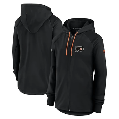 Women's Fanatics  Black Philadelphia Flyers Authentic Pro Rink Fleece Full-Zip Jacket