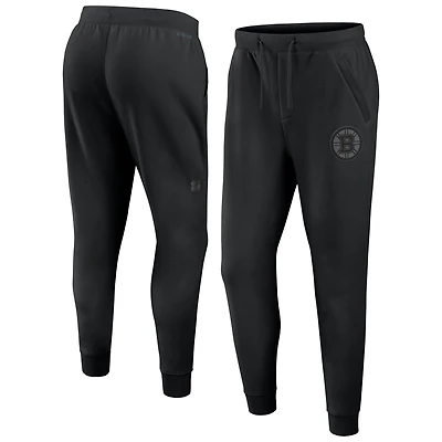Men's Fanatics  Black Boston Bruins Authentic Pro Road Fleece Sweatpants