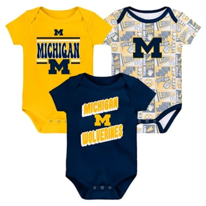Infant Michigan Wolverines Sunday Comics 3-Pack Bodysuit Set