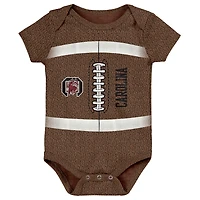 Newborn & Infant Brown South Carolina Gamecocks Catch Me Football Bodysuit