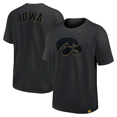 Men's Nike Black Iowa Hawkeyes Statement 2-Hit Max90 T-Shirt