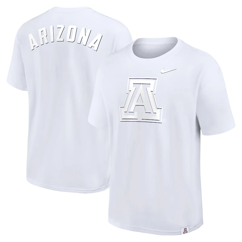 Men's Nike White Arizona Wildcats Statement 2-Hit Max90 T-Shirt