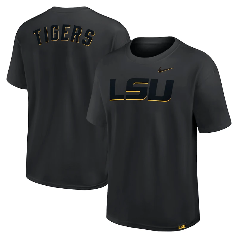 Men's Nike Black LSU Tigers Statement 2-Hit Max90 T-Shirt