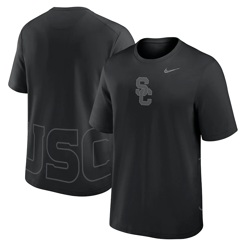Men's Nike Black USC Trojans Primary Statement Two-Hit Performance T-Shirt