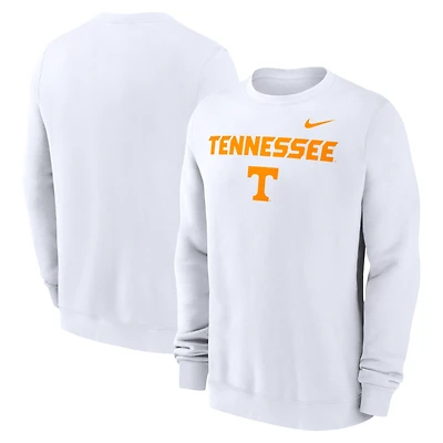 Men's Nike White Tennessee Volunteers Primetime Primary Stack Pullover Sweatshirt