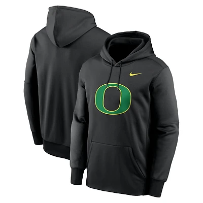 Men's Nike Black Oregon Ducks Color Pop Performance Fleece Pullover Hoodie