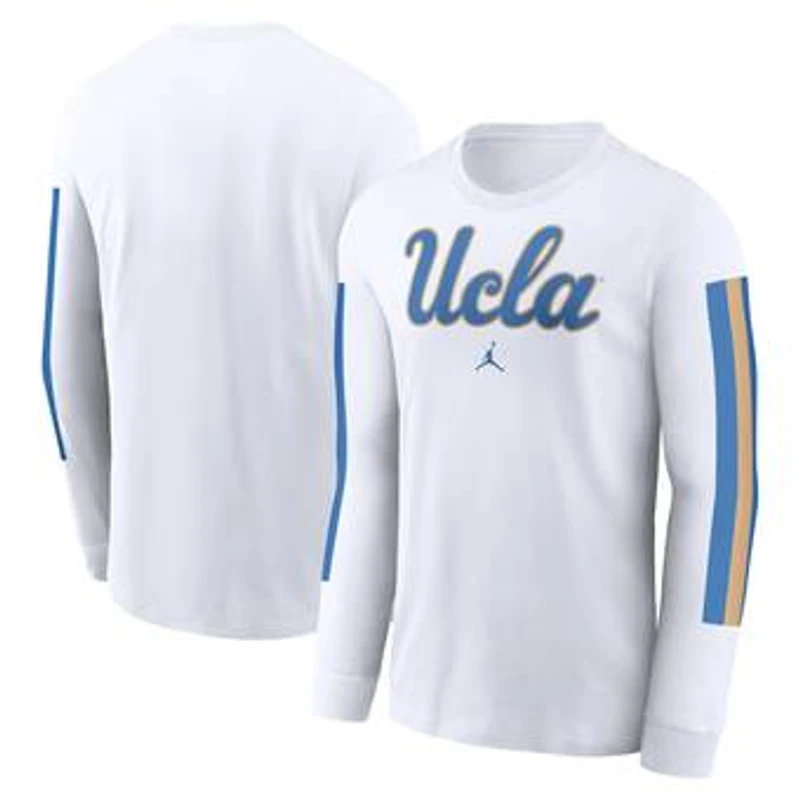 Men's Jordan Brand White UCLA Bruins Local Spirit Slogan Long Sleeve T-Shirt
