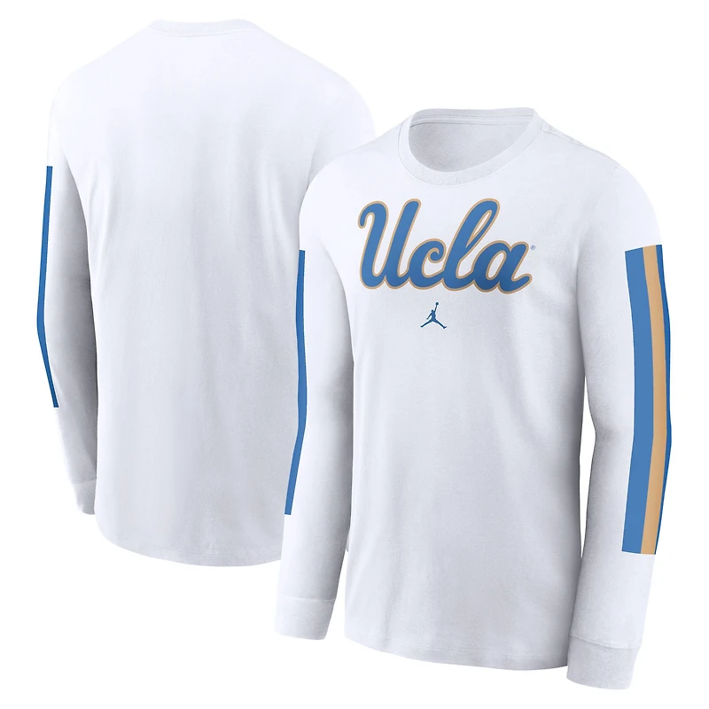 Men's Jordan Brand White UCLA Bruins Local Spirit Slogan Long Sleeve T-Shirt