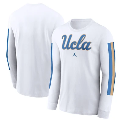 Men's Jordan Brand White UCLA Bruins Local Spirit Slogan Long Sleeve T-Shirt