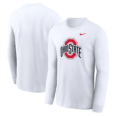 Men's Nike Ohio State Buckeyes Primary Logo Long Sleeve T-Shirt