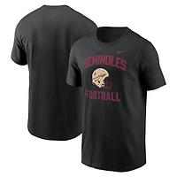 Men's Nike Black Florida State Seminoles Campus Football Helmet T-Shirt