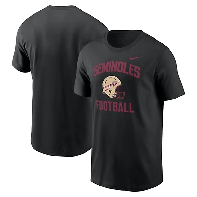 Men's Nike Black Florida State Seminoles Campus Football Helmet T-Shirt