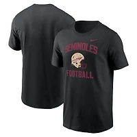 Men's Nike Black Florida State Seminoles Campus Football Helmet T-Shirt