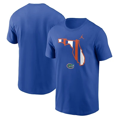 Men's Jordan Brand Royal Florida Gators Campus State Shape T-Shirt