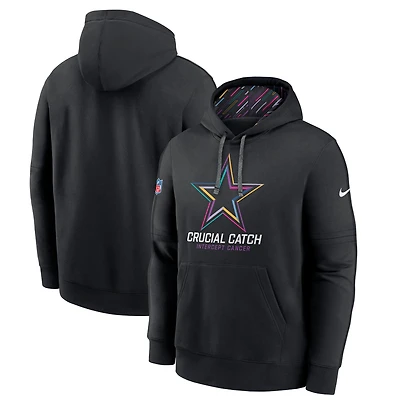 Men's Nike Black Dallas Cowboys 2024 NFL Crucial Catch Club Pullover Hoodie