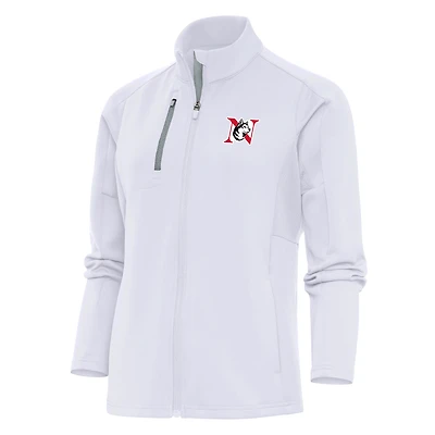 Women's Antigua  White Northeastern Huskies  Generation Full-Zip Jacket