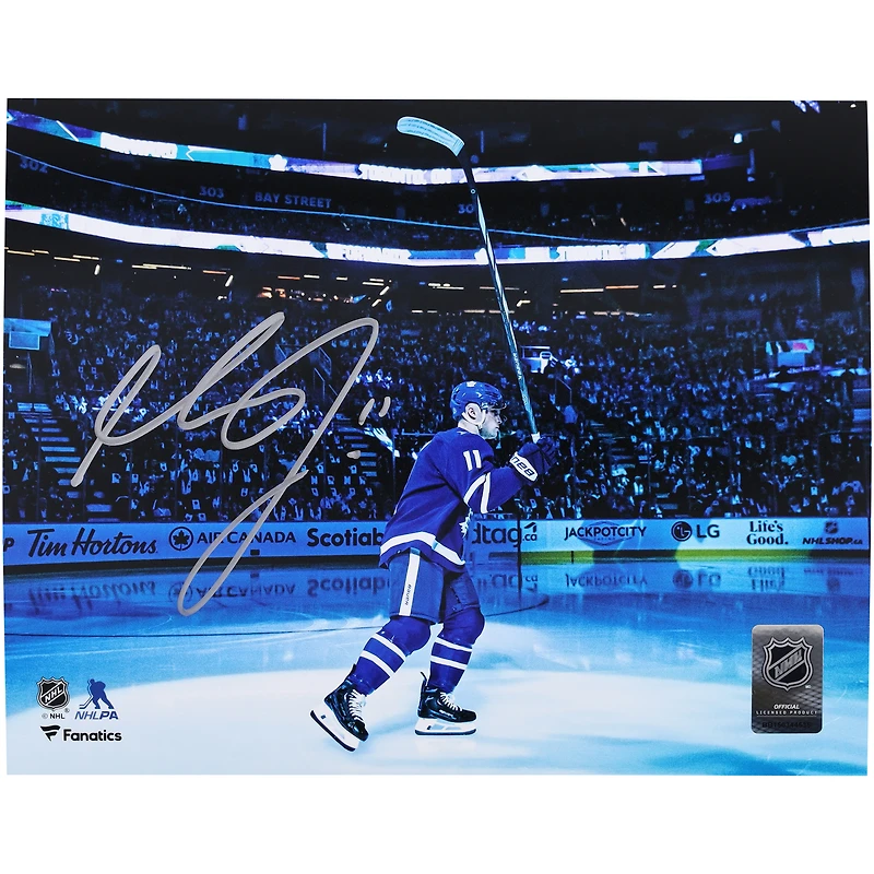 Max Domi Toronto Maple Leafs Autographed 8" x 10" Blue Jersey Intro Photograph