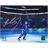 Max Domi Toronto Maple Leafs Autographed 8" x 10" Blue Jersey Intro Photograph