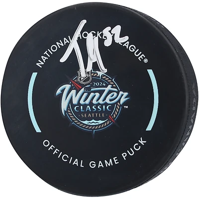 Tye Kartye Seattle Kraken Autographed 2024 Winter Classic Hockey Puck