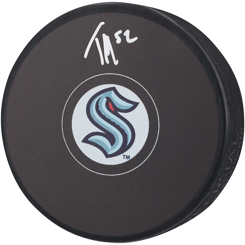 Tye Kartye Seattle Kraken Autographed Hockey Puck