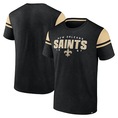 Men's Fanatics Black New Orleans Saints Old School Play Slub T-Shirt