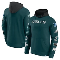 Men's Fanatics  Midnight Green/Black Philadelphia Eagles Patched Out Pullover Hoodie