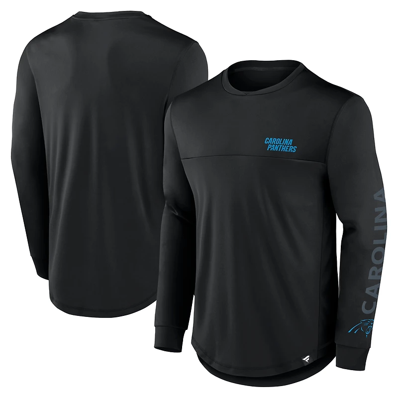 Men's Fanatics Black Carolina Panthers Blackout Long Sleeve T-Shirt