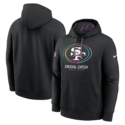 Men's Nike Black San Francisco 49ers 2024 NFL Crucial Catch Club Pullover Hoodie