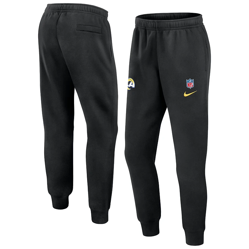 Men's Nike Black Los Angeles Rams 2024 Sideline Club Pants