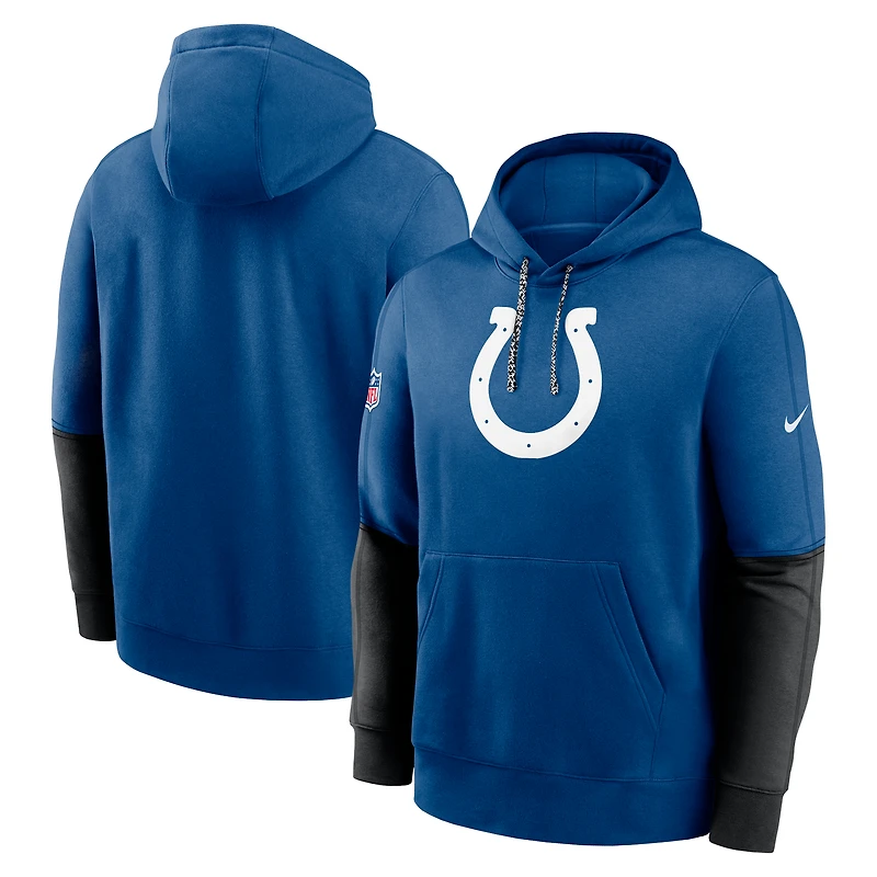 Men's Nike Royal Indianapolis Colts 2024 Sideline Club Pullover Hoodie